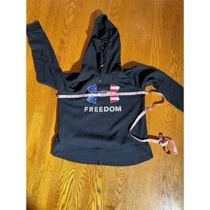 Under Armour Men's Freedom Logo Hoodie Blue Graphic Print Size S